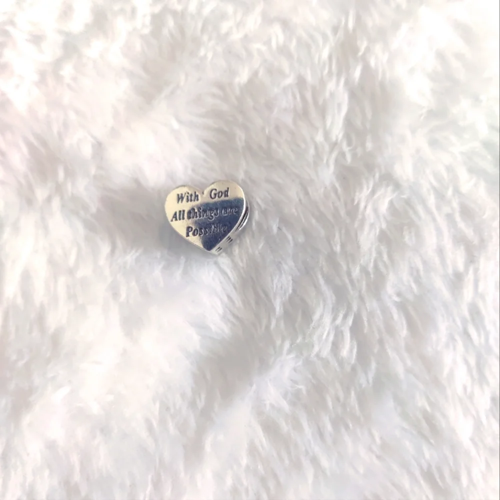 Heart with cross charm - Picture 3 of 3